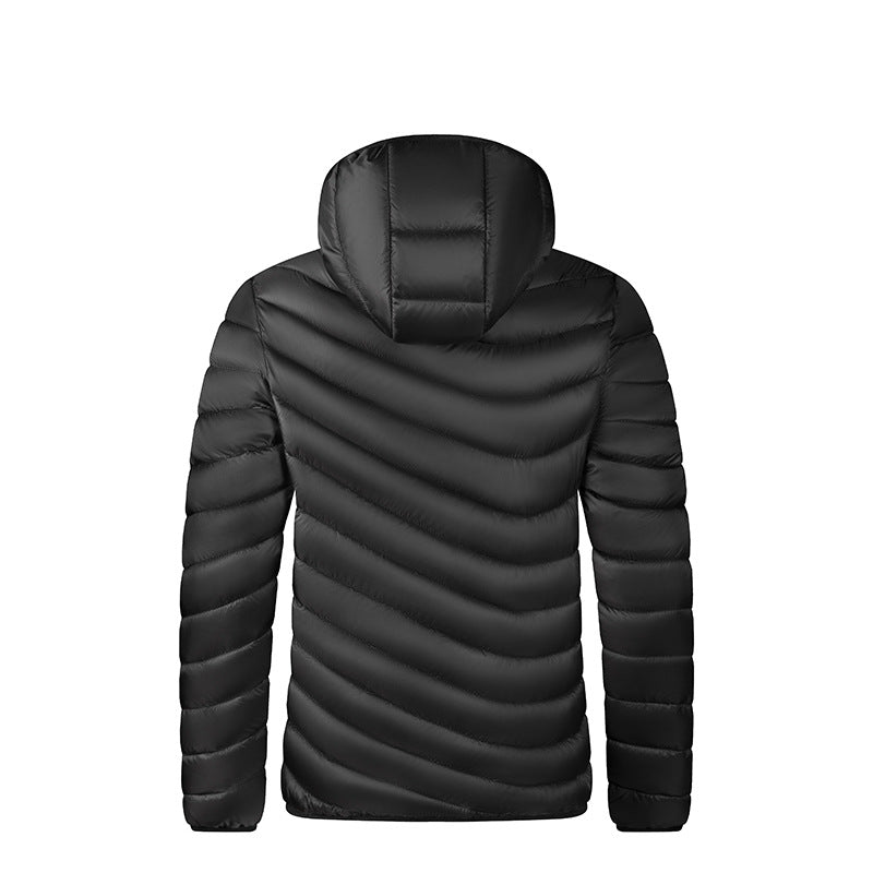 Manteau rembourré en coton de plus grande taille avec un capot amovible