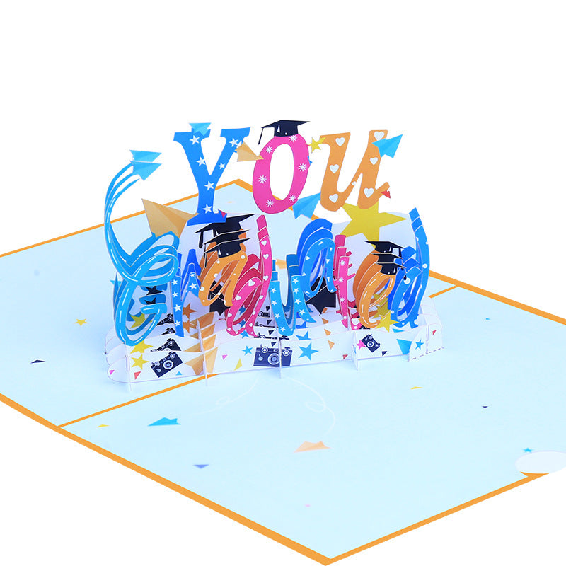 Pop-up couleur impression graduation saison Popup carte de voeux