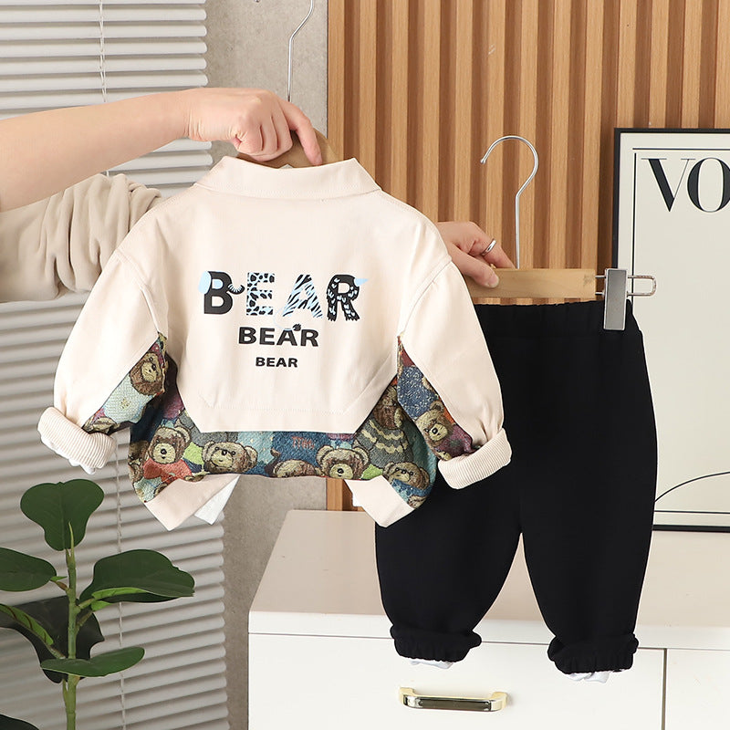 Top élégant et pantalons trois pièces pour enfants