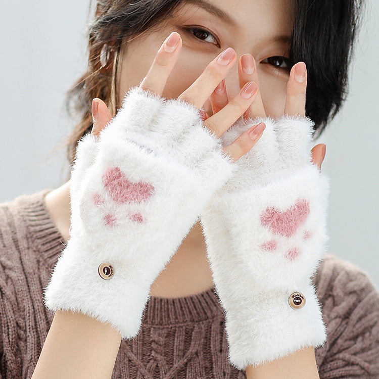Gants de griffe de chat à moitié pointu