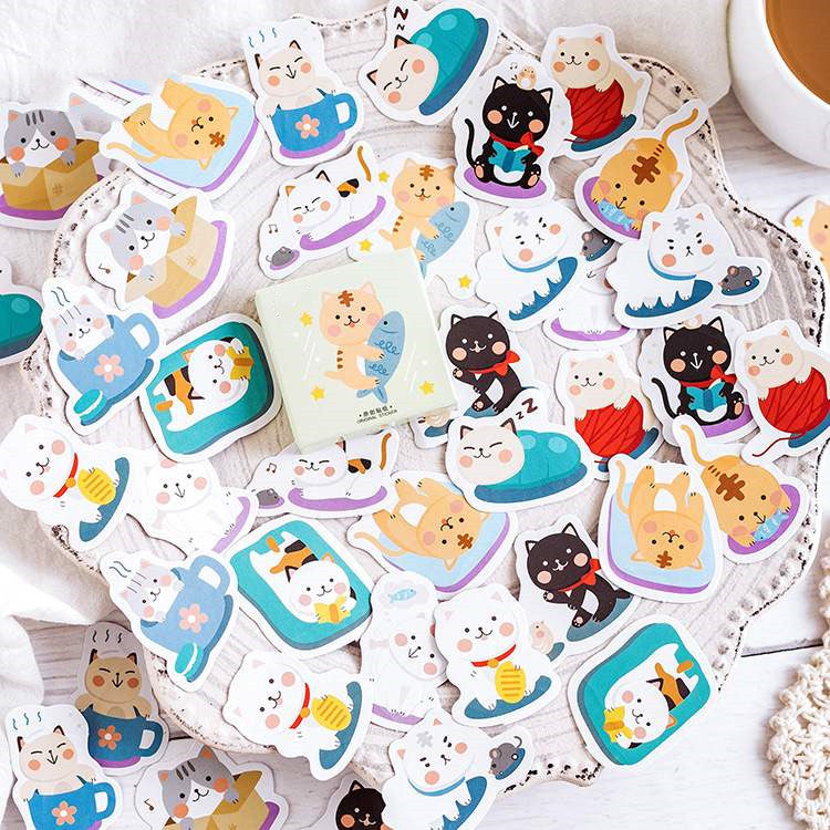 Autocollants de chat en boîte de bricolage