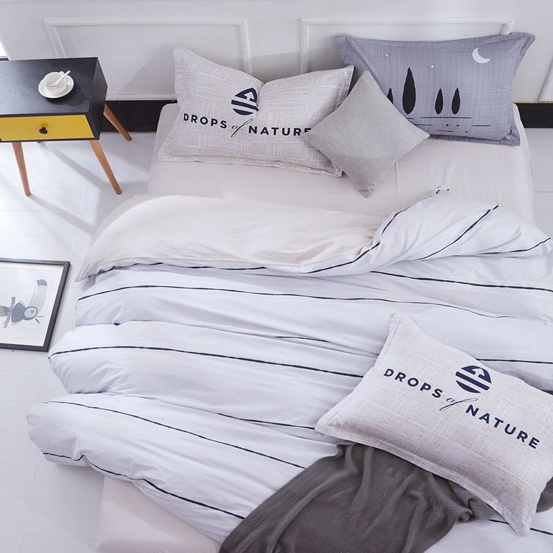 Pure coton set quatre pièces coton lit couverture couette simple