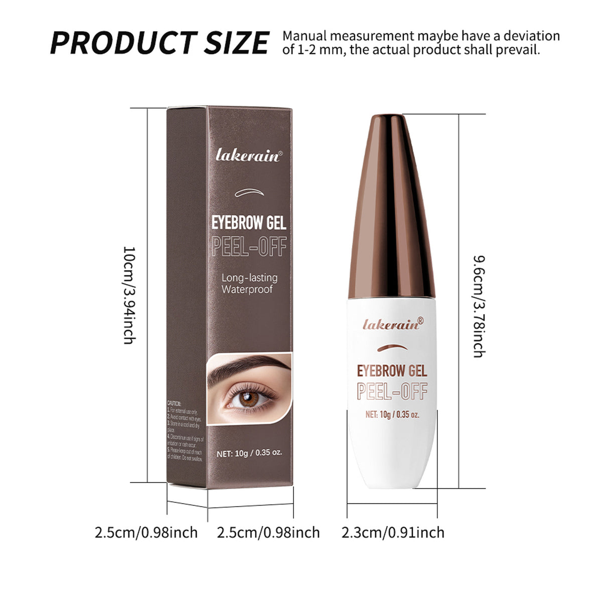 Sourcils sauvages à l'épreuve de l'eau à trois dimensions à l'épreuve de la sueur Crème de sourcils à l'épreuve de la peau