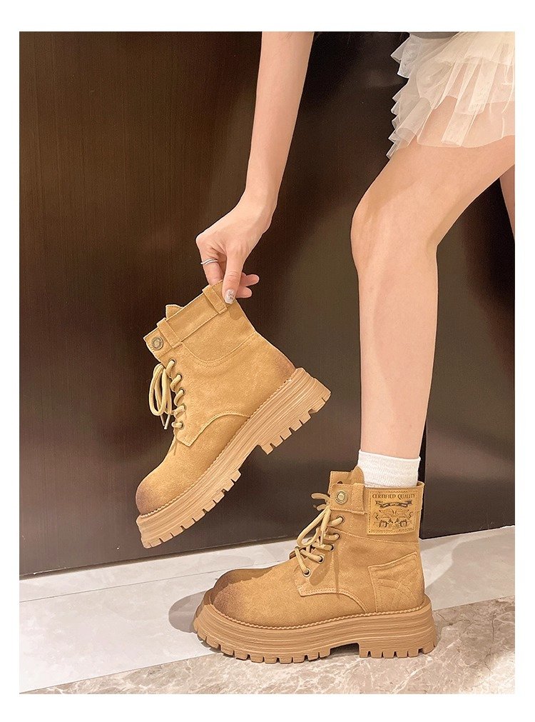 Solid Thickness and Increased Height Martin Boots