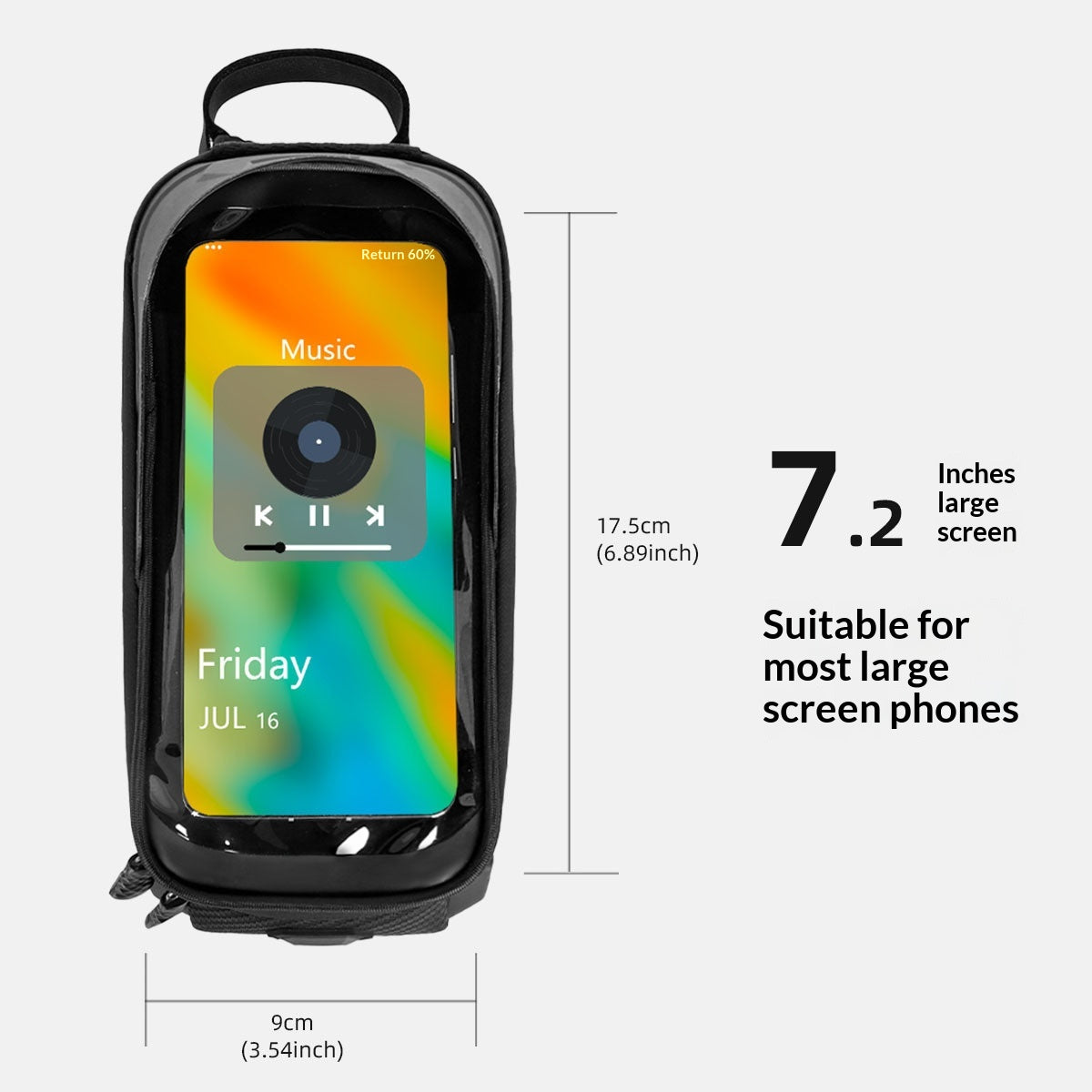 Avant Cadre Sac de téléphone en coque dure pour la route et VTT