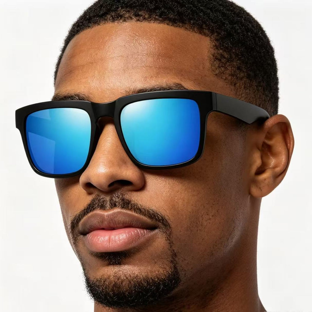 Lunettes de soleil enrobées d'irides polarisés à vélo pour hommes
