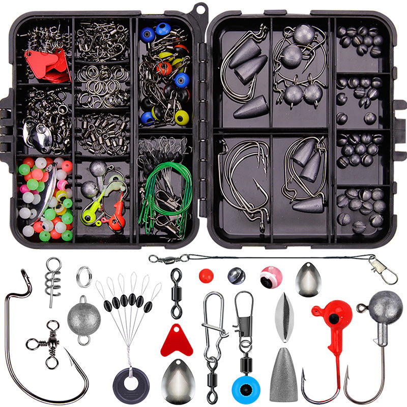 Weihe 257 pièces Lure Fishhook Accessoires Suit Texas Fishing Sea Fishing Rock Fishing Set