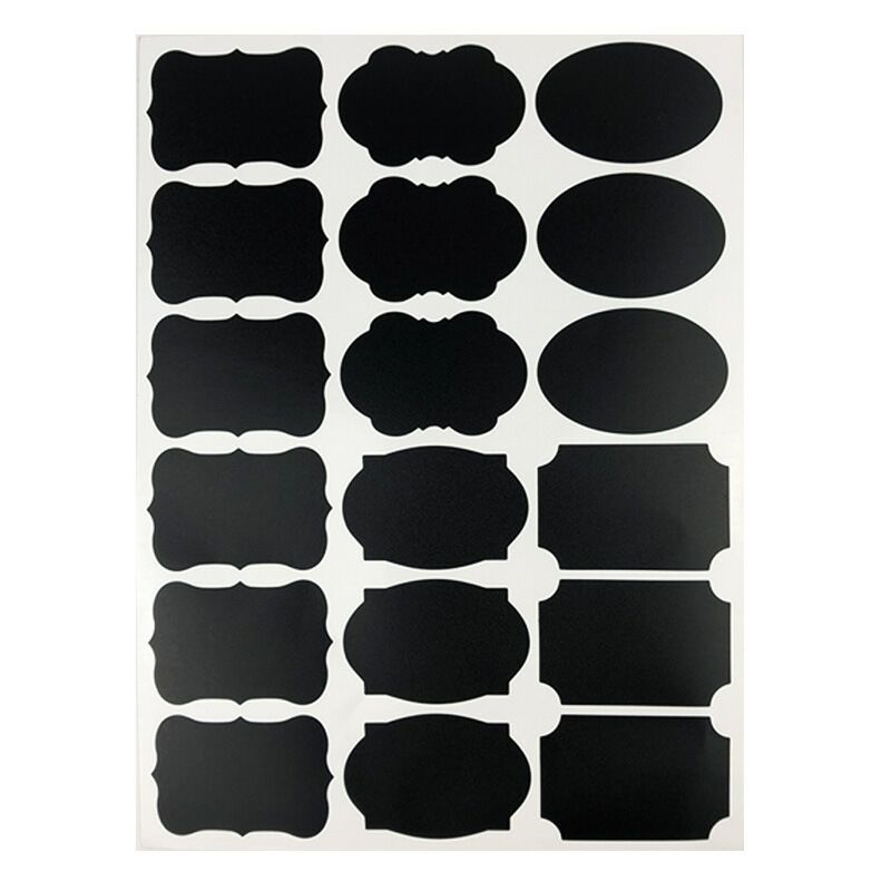 Matière indiquée sur l'étiquette Matte Black PVC Autocollant