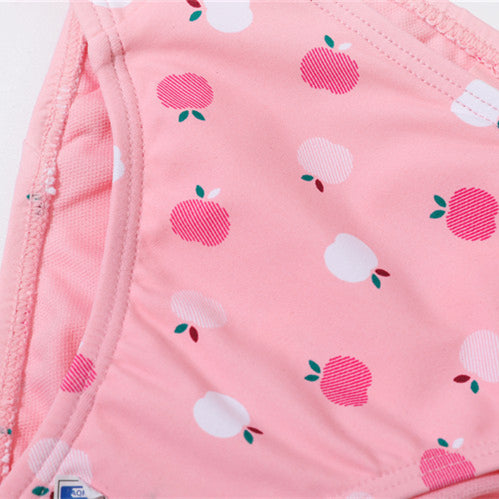 Fashionable simple mignon filles combinaison de maillot de bain fractionné