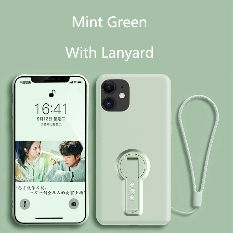 Vente anti-drop liquide stand téléphone mobile boîtier