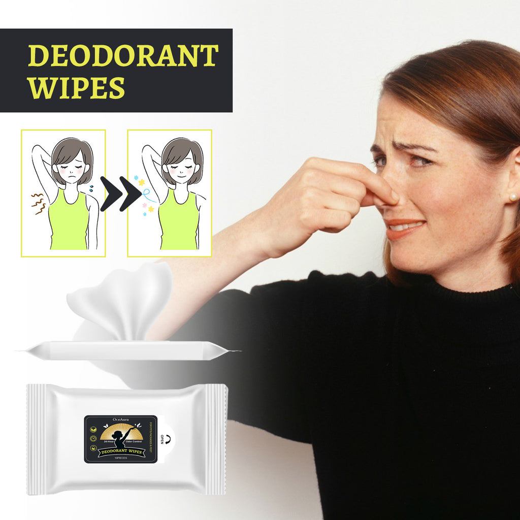 10 pièces1bag d'Odor désodorisant Wipes humides