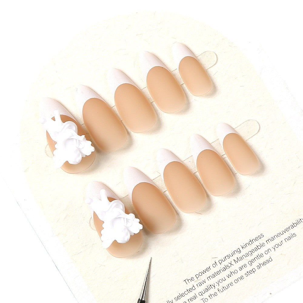 Français Bare et couleur chair eau goutte Conseil de ongles