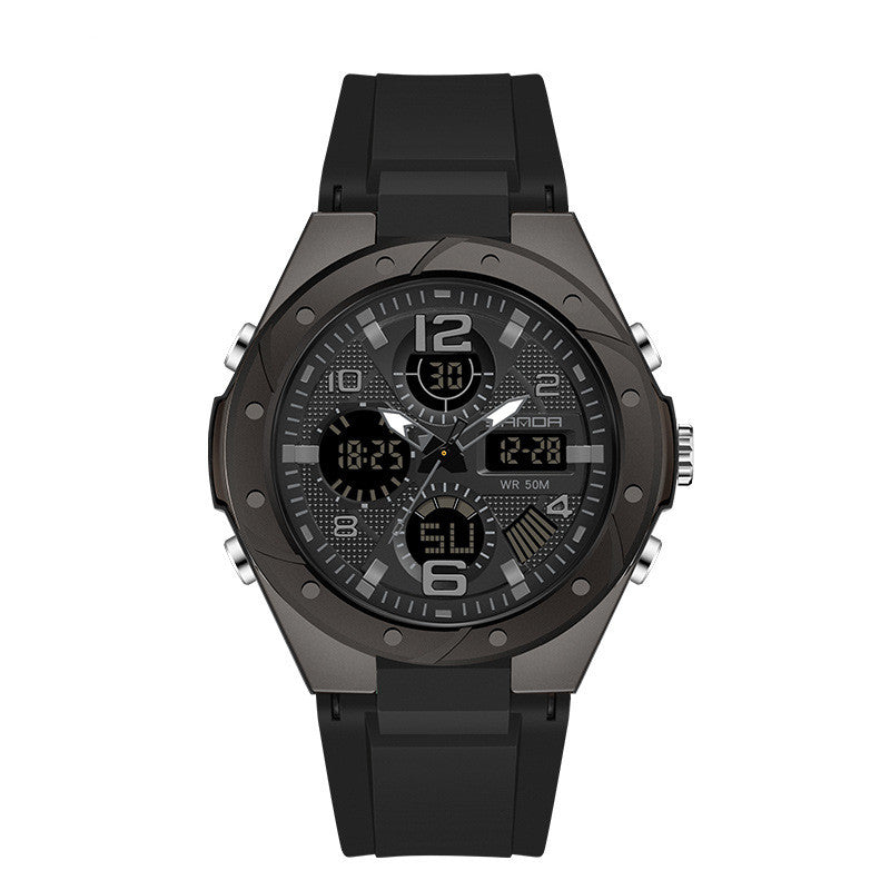 Homme double affichage étanche couple lumineux montre électronique de sport