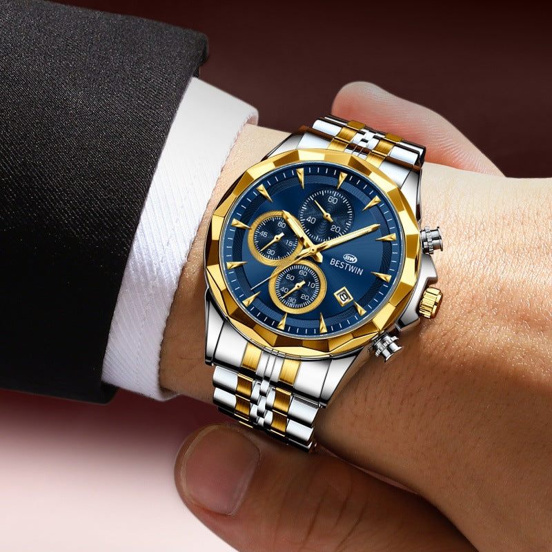 Homme Lumineux Montre personnalisée à six mains Élégante et accrocheuse