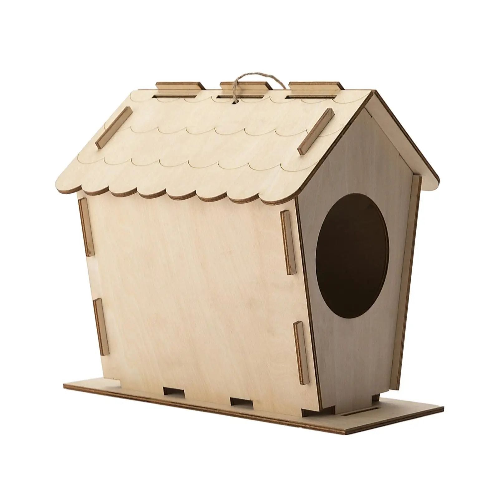 Bricolage Maison d'oiseaux Barrage-cadeau Outdoor Non fini Oiseaux Nest Boite de nid en bois