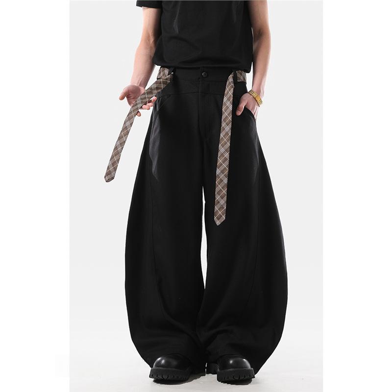 Style américain Vintage Relaxed-fit Pantalons large-lég