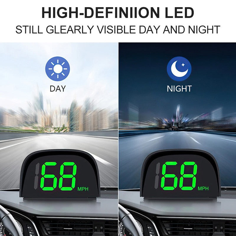 Speedomètre de voiture Vitesse GPS numérique O Vitesse MPH HUD Affichage tête vers le haut