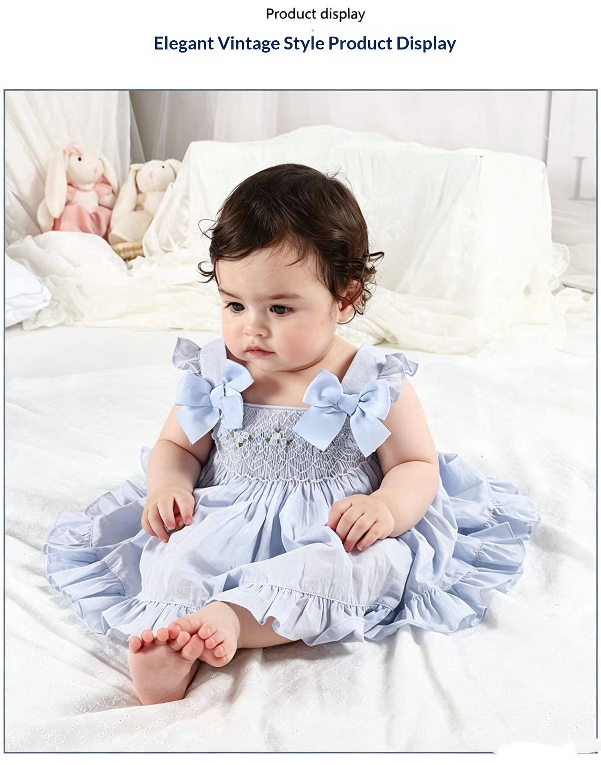 Girls' Summer Doll-style Top and Shorts Three-Piece Set