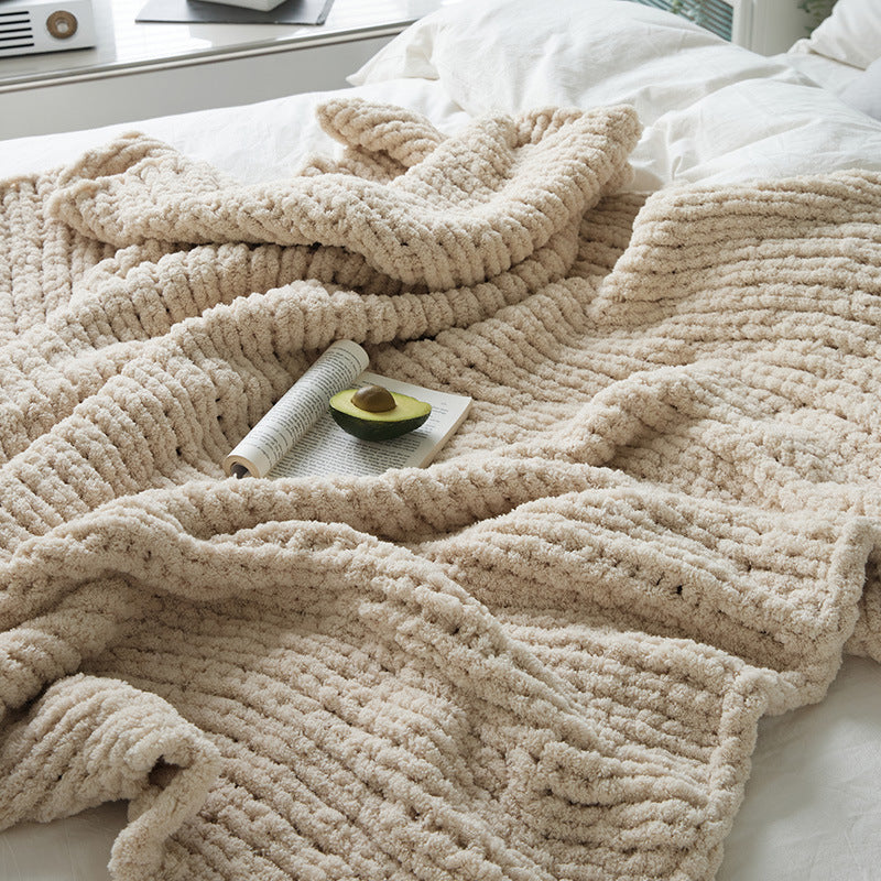 Cozy Blanket Maison Coiffé Couleur Solide Couverture