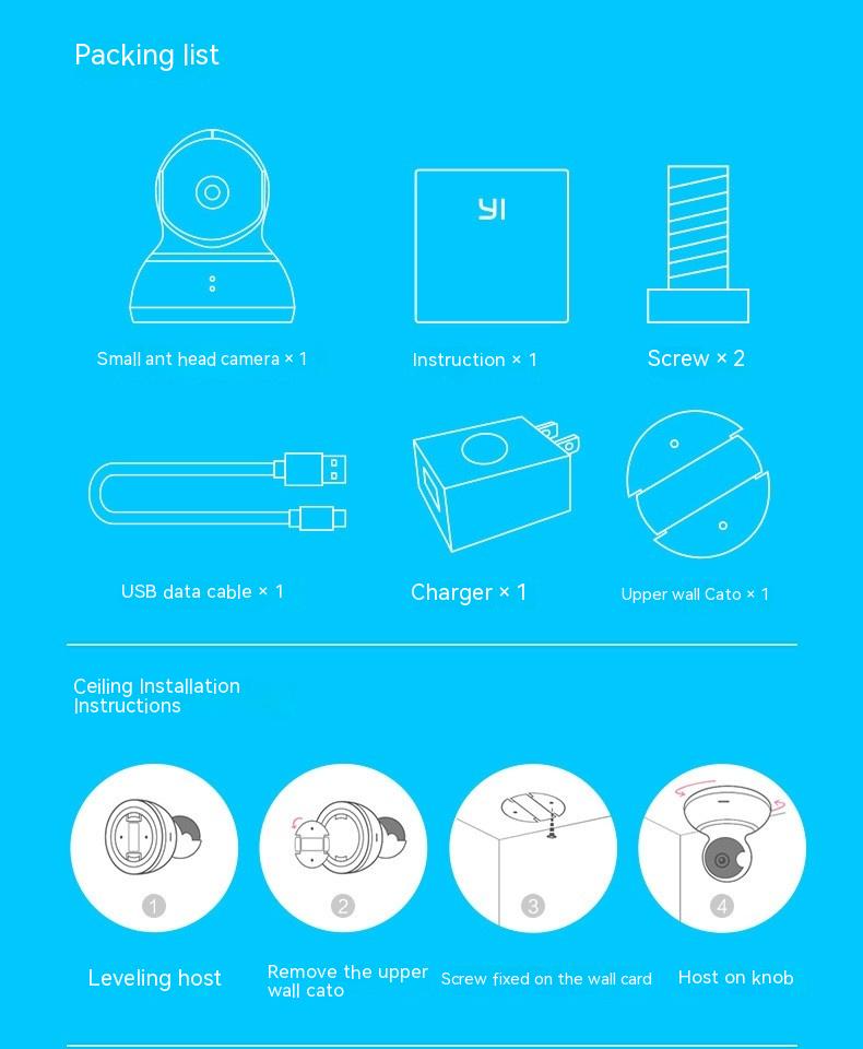 HD Night Vision Maison Surveillance à 360 degrés Caméra WiFi sans fil