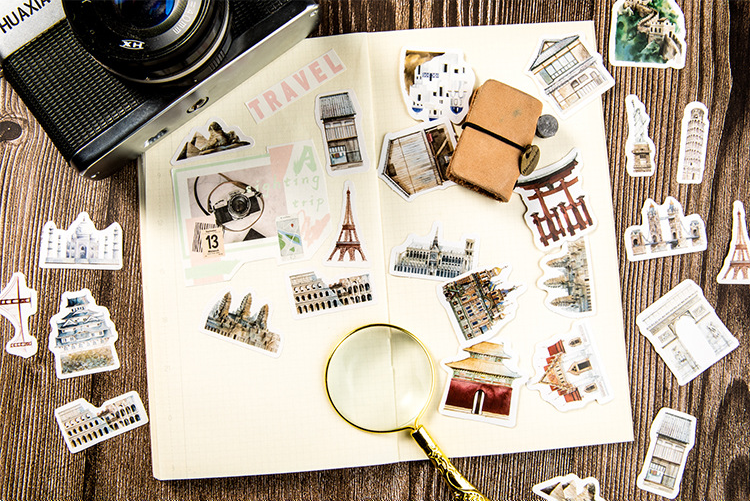 Histoire de l'architecture mondiale Sticker Boxed