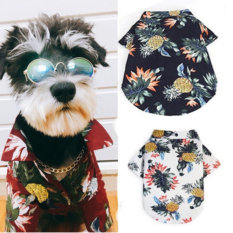Vêtements de chemise de style chien hawaïen