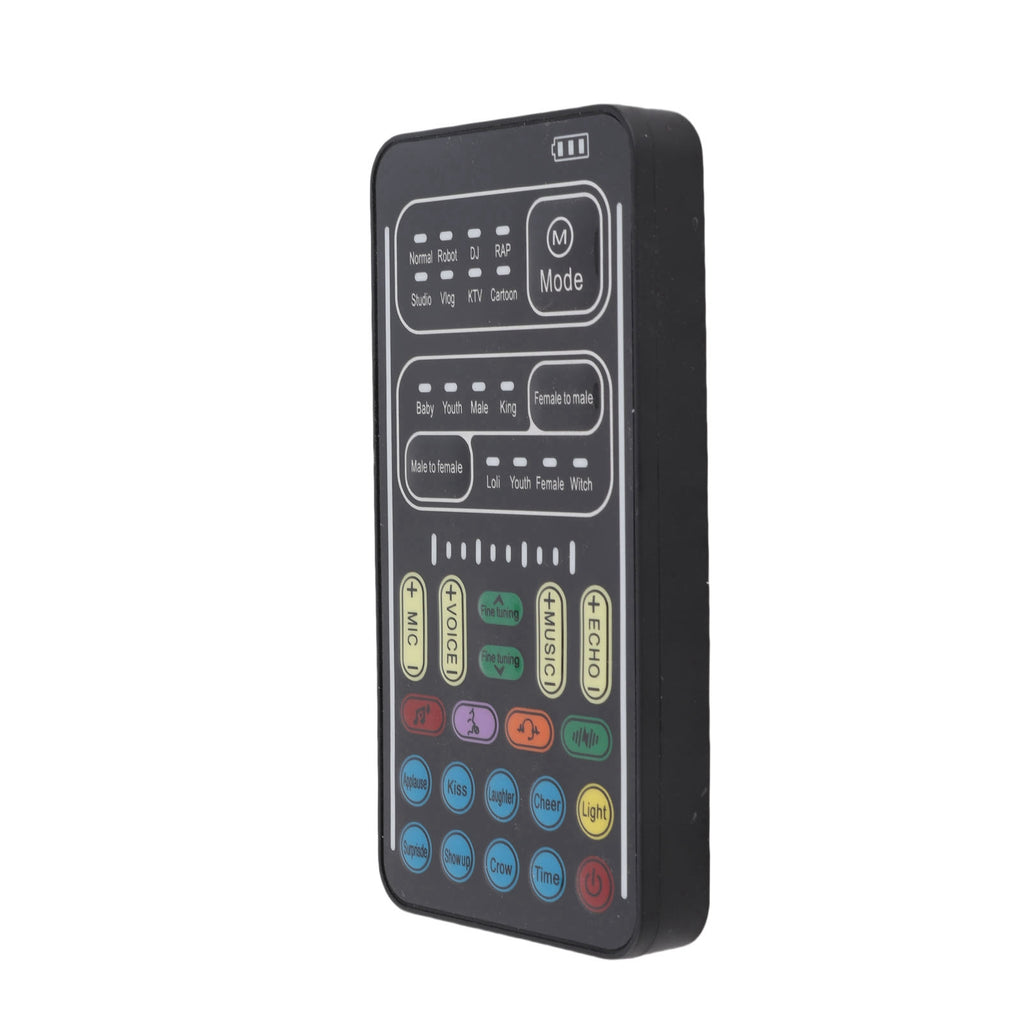 Voix changeur Set Black Multi Function Portable Handheld Voice changeur Sound Card avec 8 V