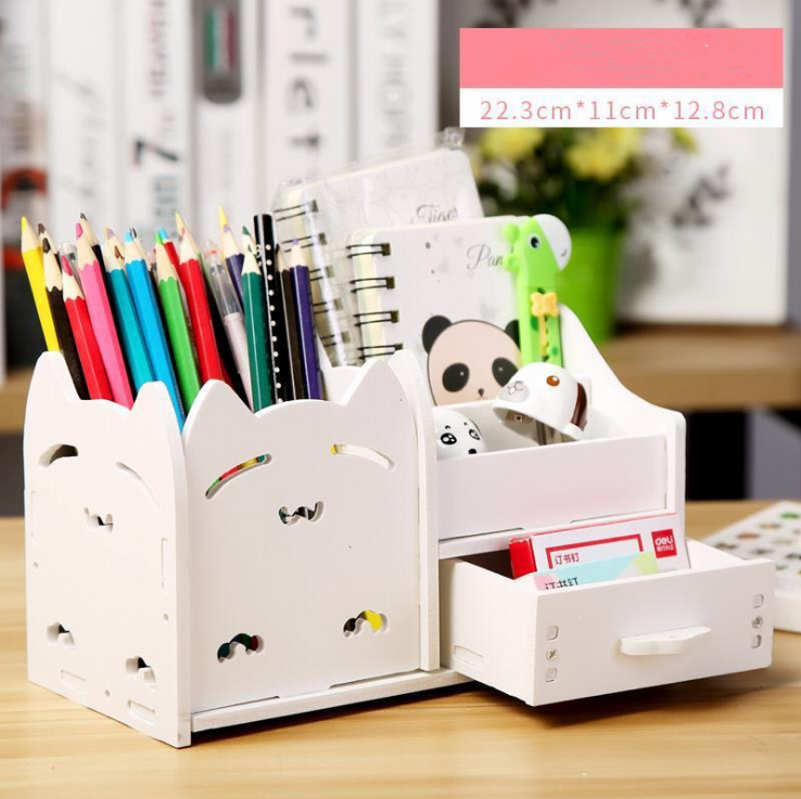 Multi-fonction stylo support créatif étudiant dessin animé enfants bureau petite boîte de stockage