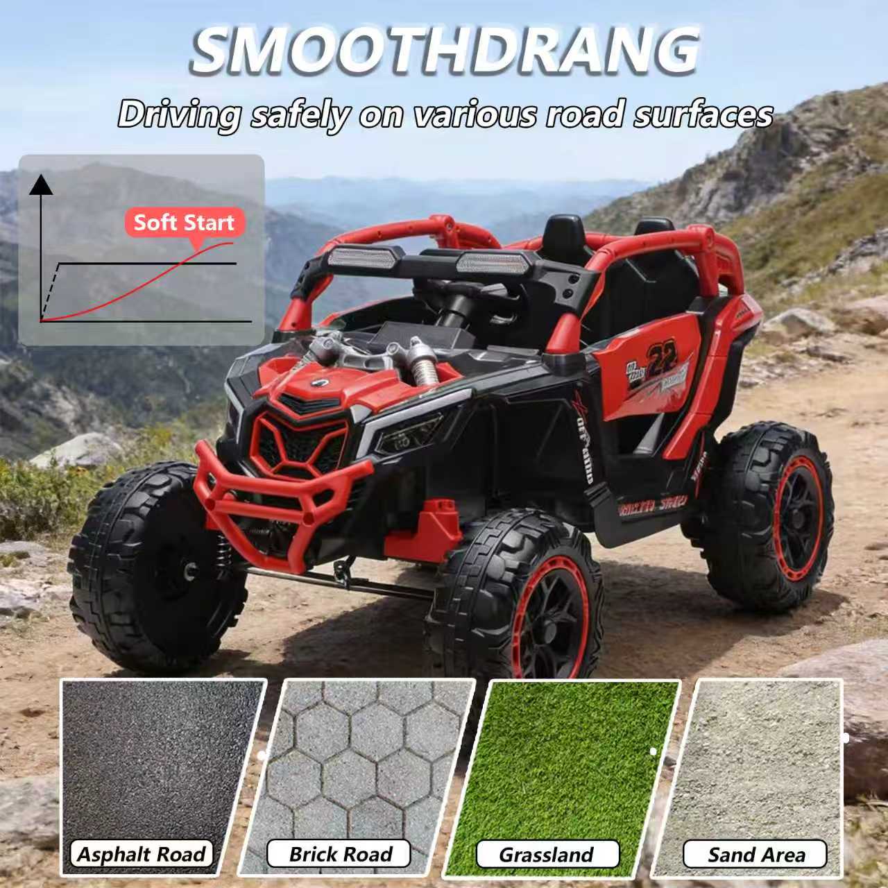 24V 400W Enfants Ride On Car UTV W & Parents Télécommande