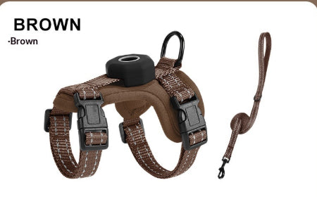 Cat Escape-Proof Leash Pet Walking Leash avec boîtier de protection en silicone réfléchissant
