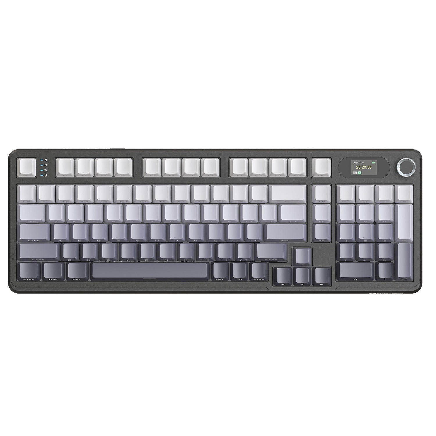 Gravure latérale Bluetooth sans fil RGB à trois modes avec clavier mécanique Knob Game