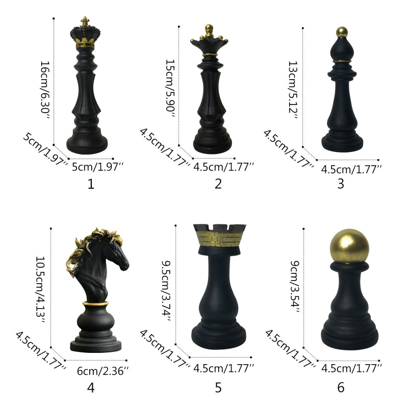 Ornements de résine d'échecs créatifs