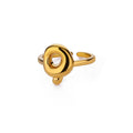 Cute Bubble Letters Anneau en or plaqué or 18K