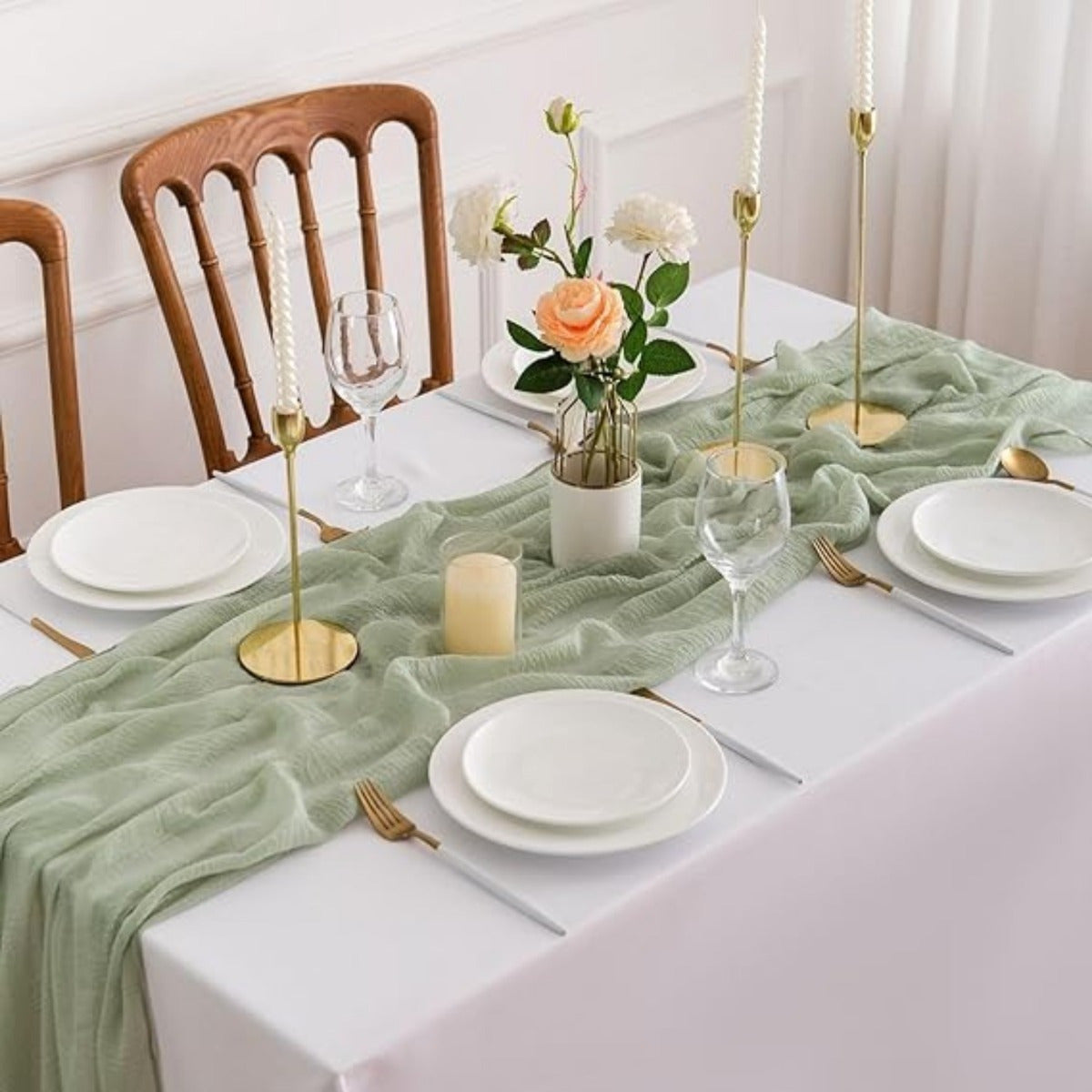 Décorations et accessoires de fête - Nappes vertes pour les fêtes de mariage - Nappes