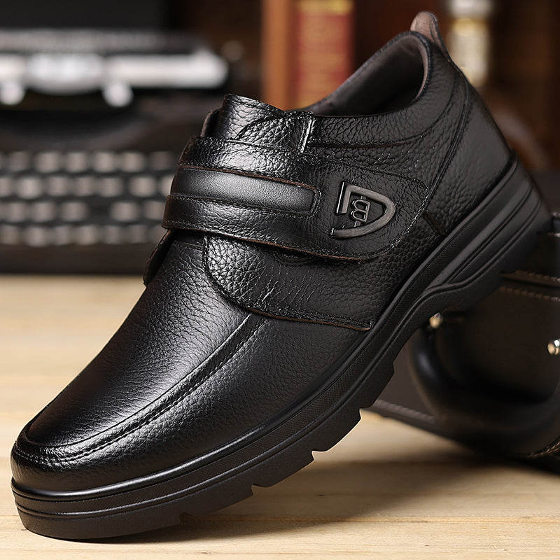 Chaussures en cuir casual britannique style affaires fabriqués à partir de Cowhide plein grain avec un So