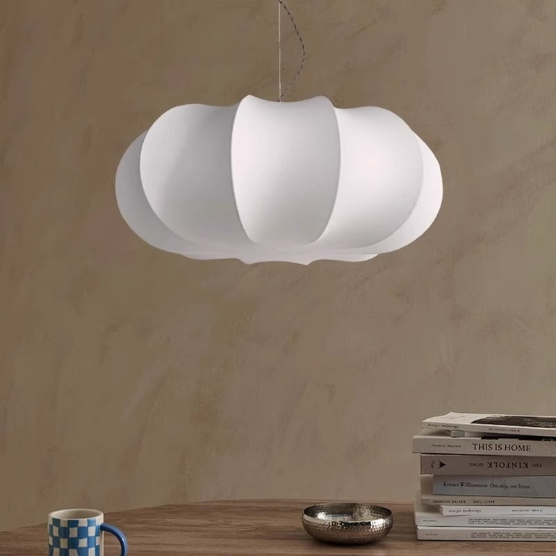 Lampe de pendentif en soie de citrouille décorative rétro créative