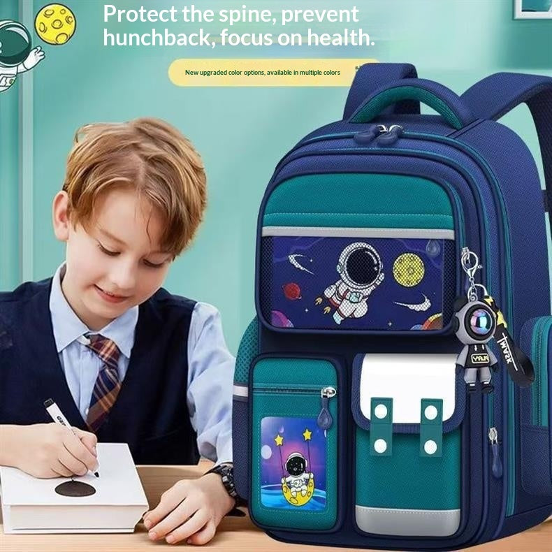 Sac scolaire pour les garçons Spine Protection léger et ultra léger sac à dos avec grand