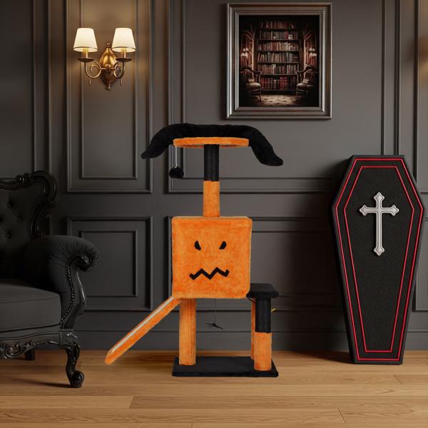Arbre de chat d'Halloween de 39.4 pouces