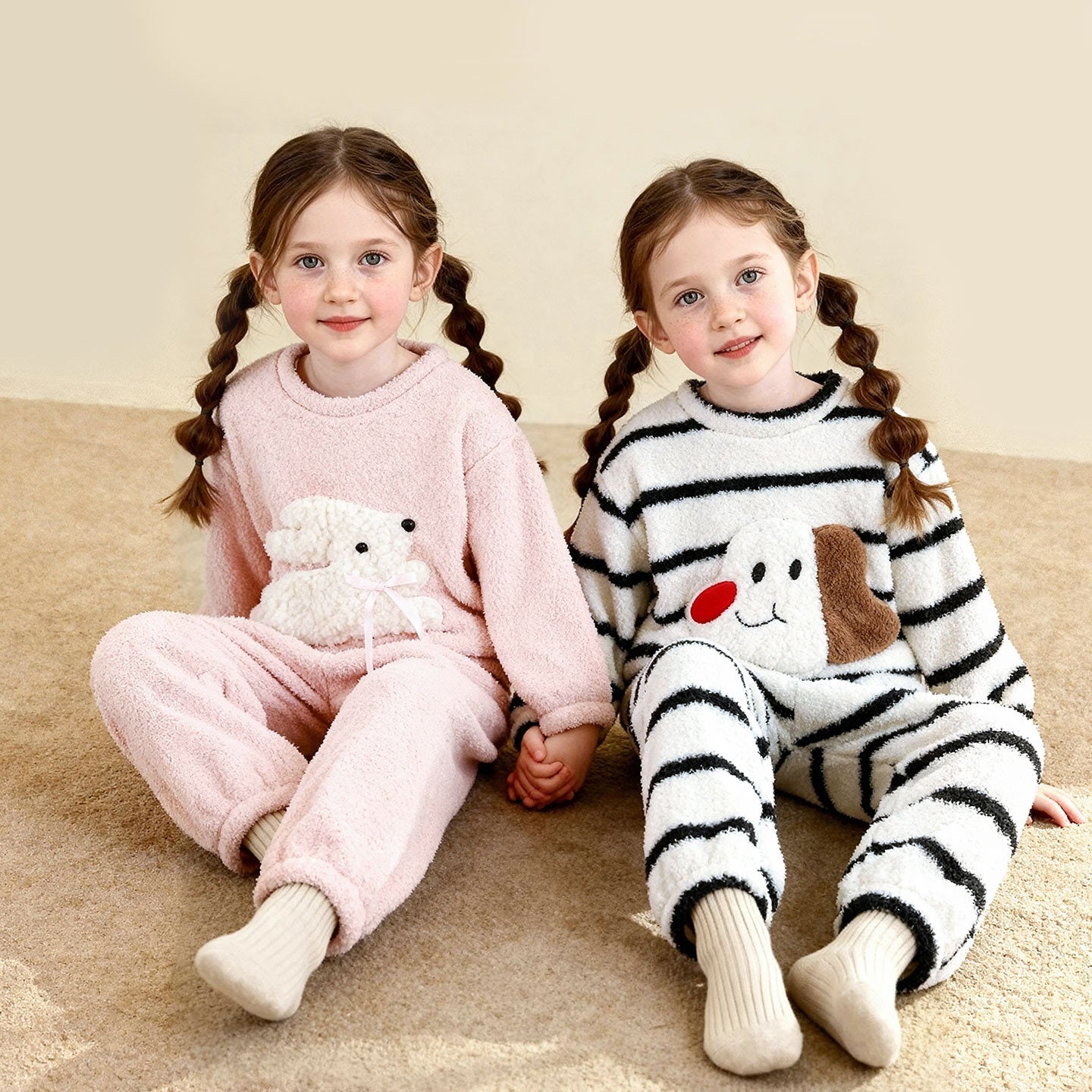 Pyjama chaud et ensembles de vêtements de salon pour petites filles