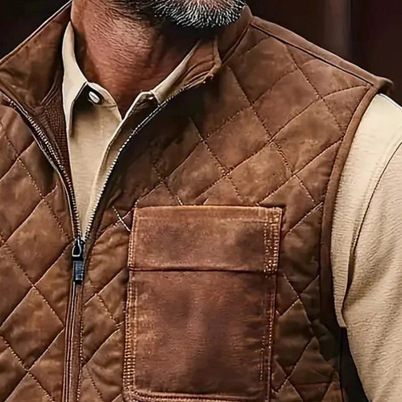 Men's casual jackets with diamond check pattern
