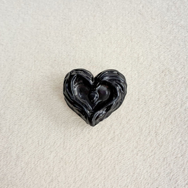 Perles de coeur en acrylique brillant solide