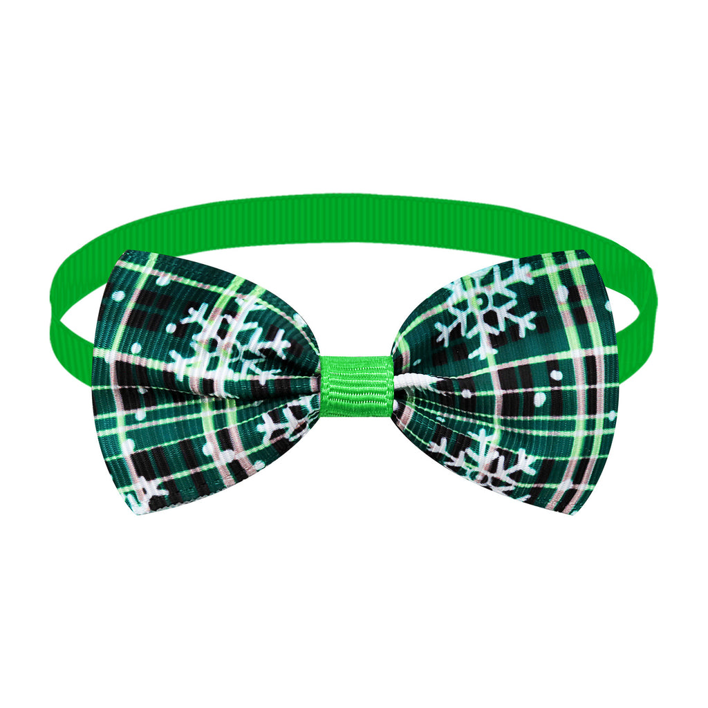 Christmas Plaid Striped Bow Tie Dog Cat Un mot Bow Tie couleurs multiples