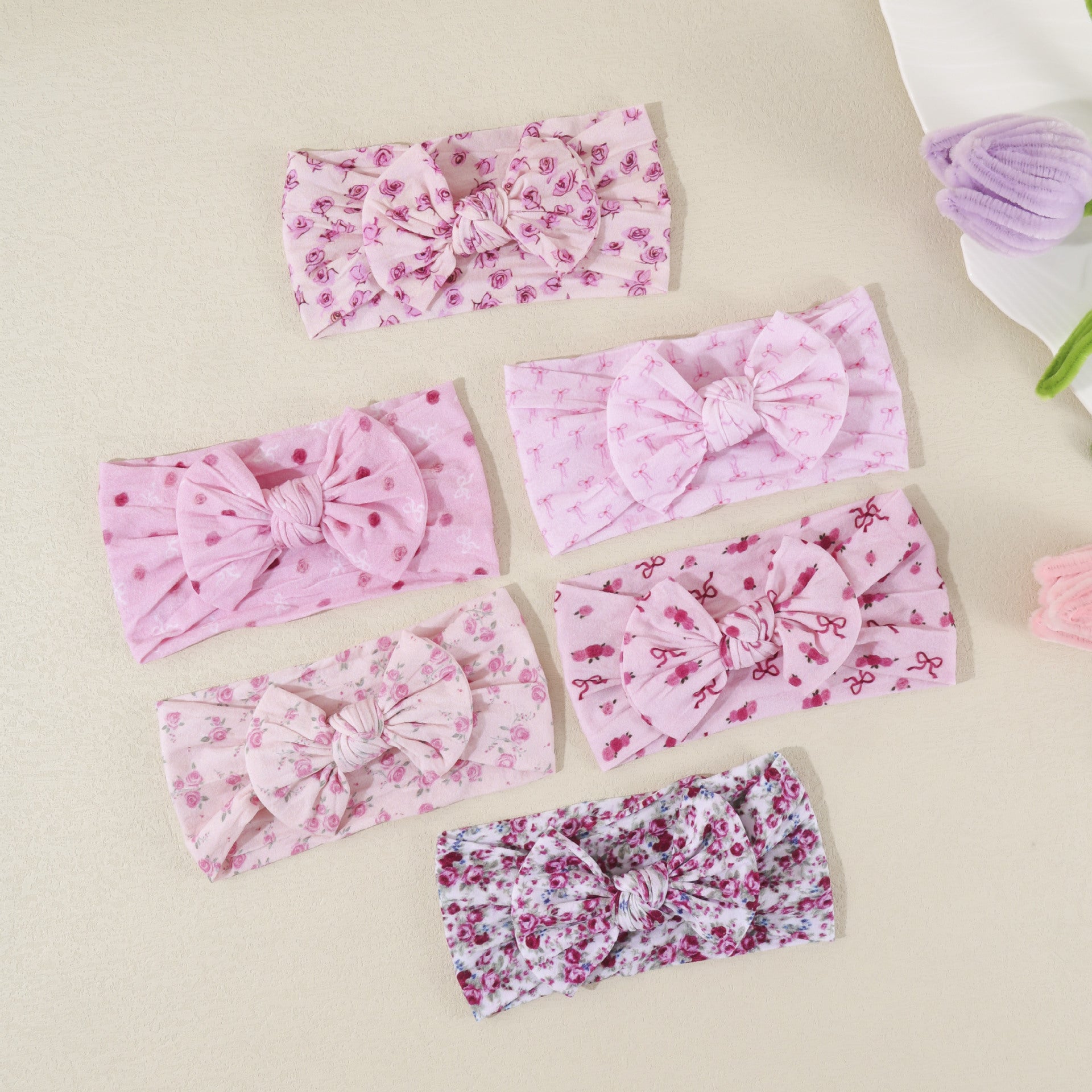 Enfants Mignon Bow-Knot élastique bande tête large