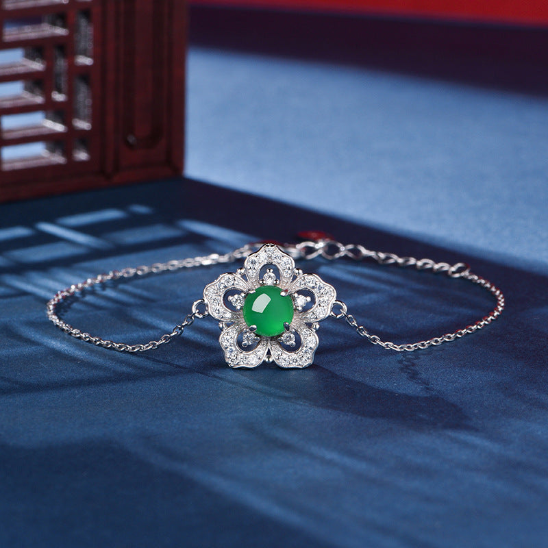 S925 Bracelet de trèfle en argent sterling