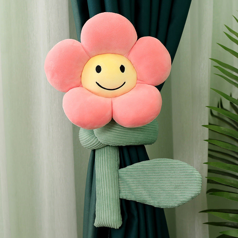 Poupée Cute Cartoon Sunflower Rideau Buckle Plush