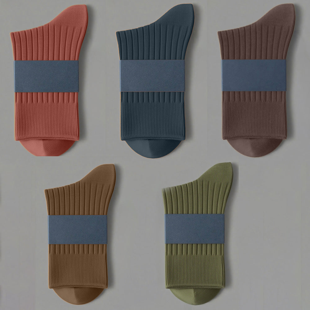 Chaussettes d'affaires en coton à double manche pour hommes avec des propriétés absorbantes et désodorisantes