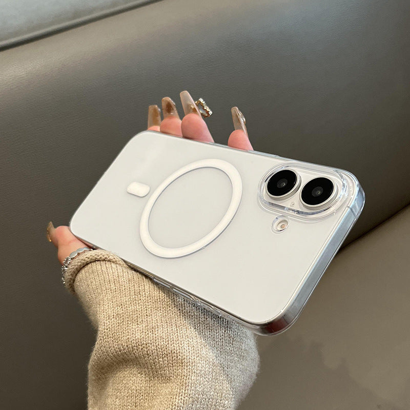 Étui de téléphone magnétique transparent ultra-mince