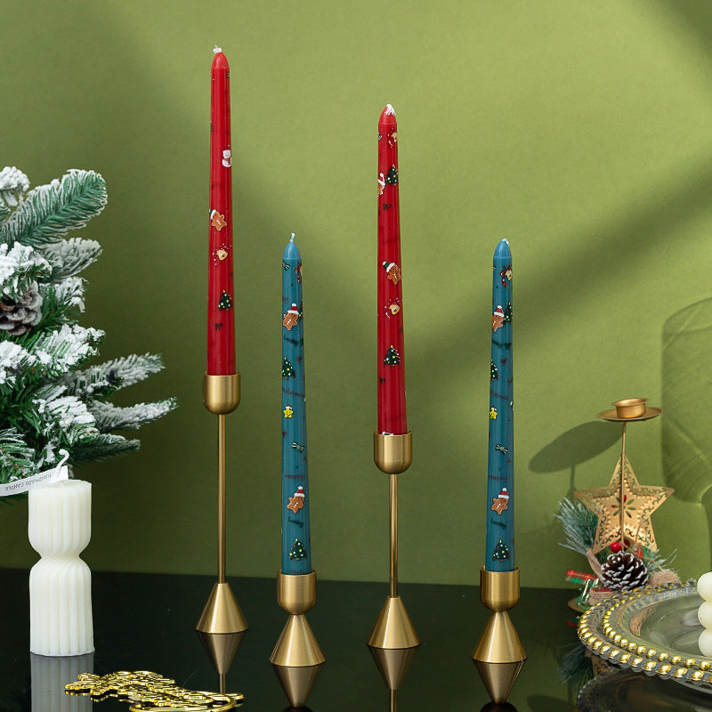 Décoration de Noël 25cm Classic Ignition Long Pole Bougie Banquette sans fumée Table Lay
