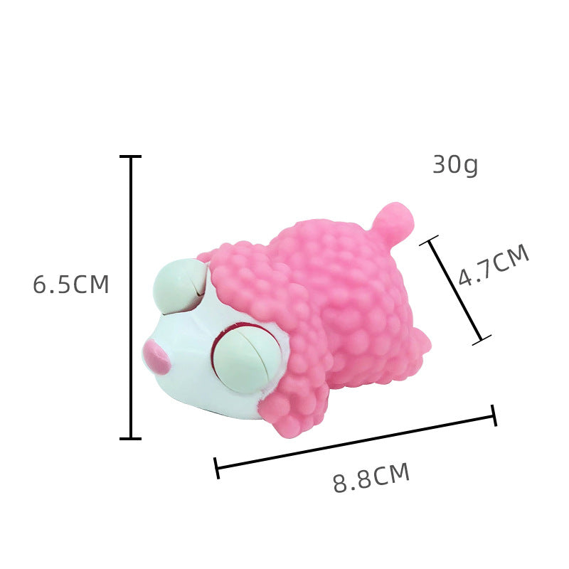 Cute Pet Squishy chien endormi avec des yeux enflammés Stress-Relief Squeeze Jouet pour la libération et Fu