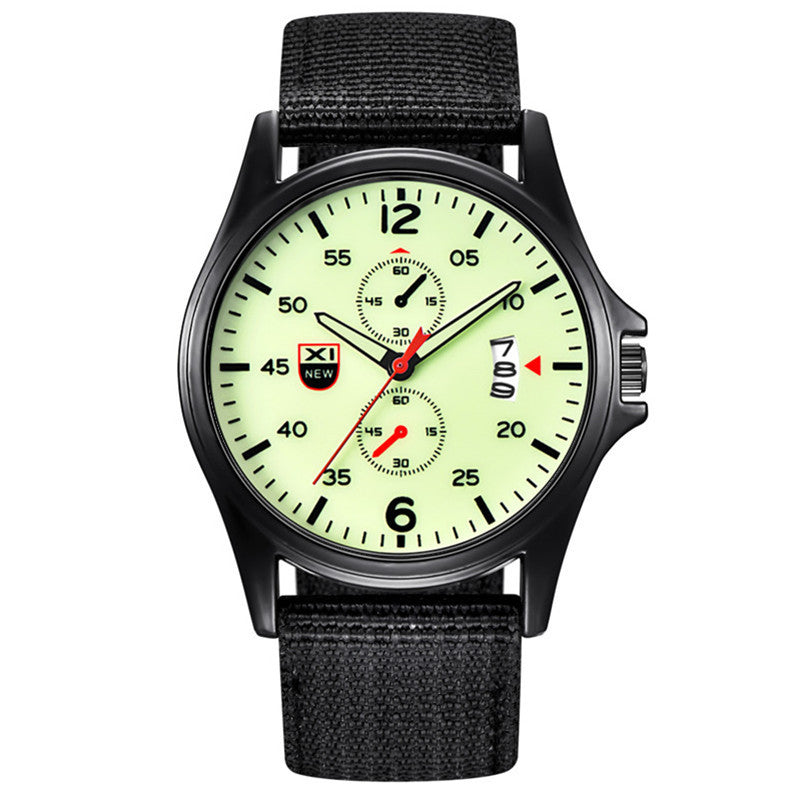 Mode Nylon Strap Sport Army Style Watch Calendrier Quartz Watch